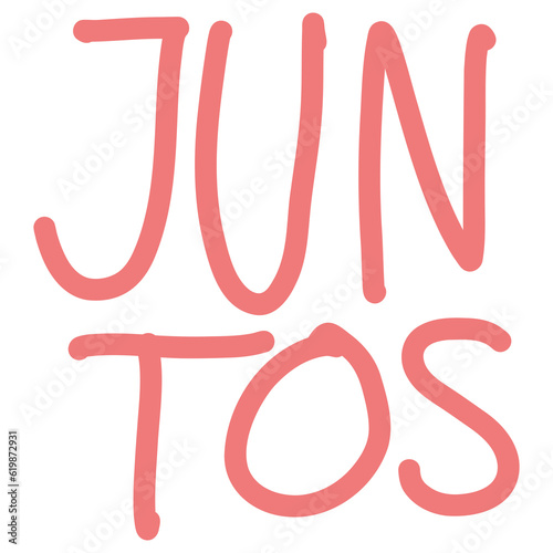 Juntos together spanish red letter a 