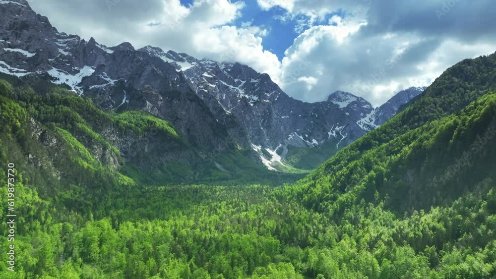 Logar Valley (Logarska dolina) in the Kamnik Savinja Alps in Slovenia during a beautiful springtime day. Logar Valley (Logarska dolina) in the Kamnik Savinja Alps in Slovenia during a beautiful springtime day.