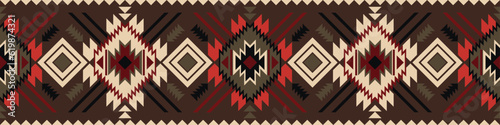 Colorful geometric ethnic pattern Fototapet