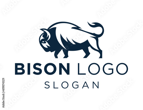Logo about Bison on a white background. created using the CorelDraw application.