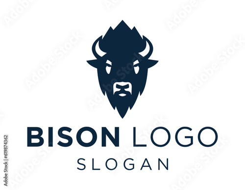 Logo about Bison on a white background. created using the CorelDraw application.