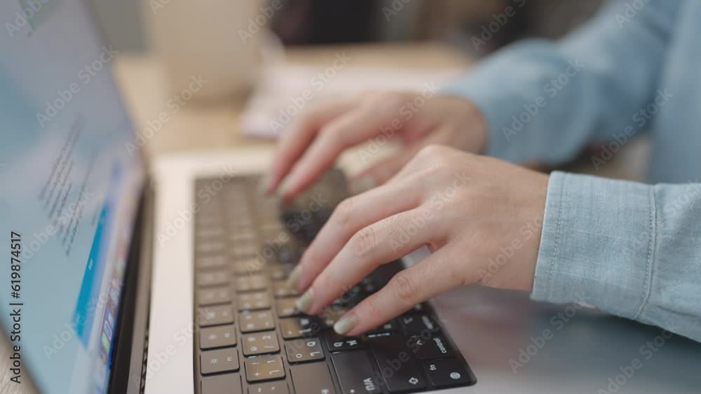 close-up of businesswoman Hands of office workers typing on laptop keyboard, online education, studying concept,Online internet marketing, freelance, working from home. close-up of businesswoman Hands of office workers typing on laptop keyboard, online education, studying concept,Online internet marketing, freelance, working from home.