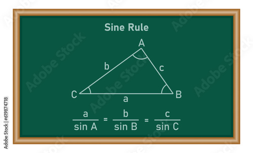 Law of sines formula in mathematics. Math resources for teachers and students.