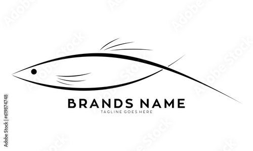 Sword fish simple illustration vector logo