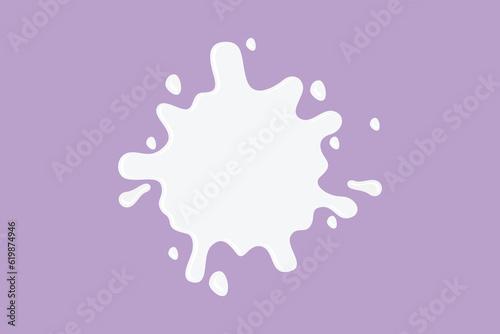 Cartoon flat style drawing of water drips and flowing logo, icon, label, symbol. Blob and splash. Concept of paint splashes, splatters, splodges, drops, blots shape. Graphic design vector illustration