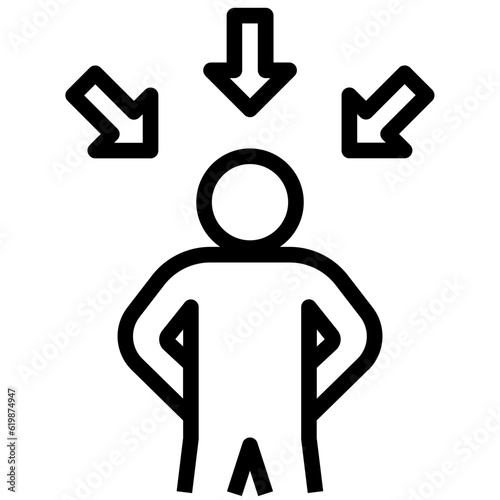 Valokuva arrogance outline style icon