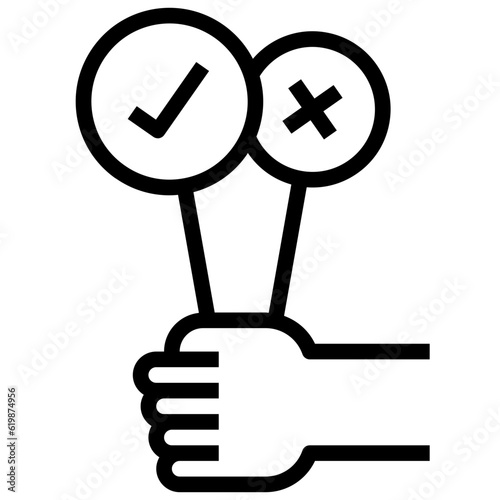 dishonesty outline style icon