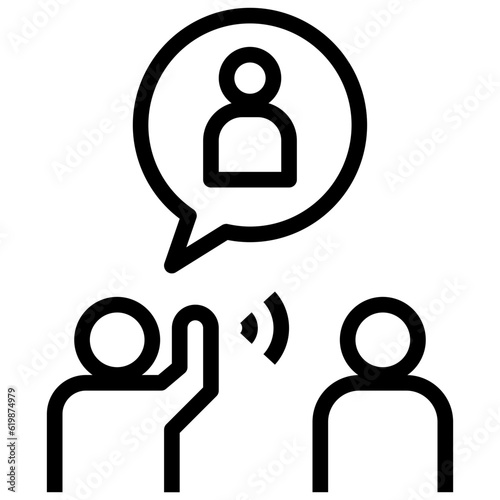 gossip outline style icon
