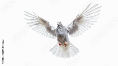pigeon isolated on white background.Generative AI