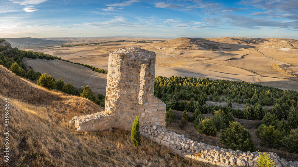 Castle of Castrojeriz Unveiled - A Breathtaking Panorama of Timeless Ruins, Spain