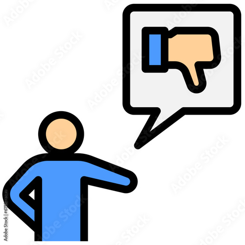 rude filled outline style icon