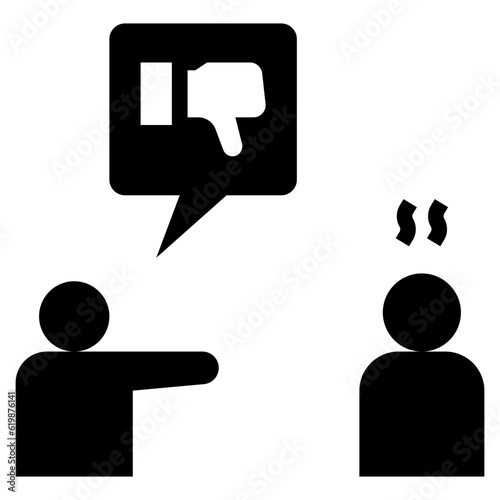disrespect glyph style icon