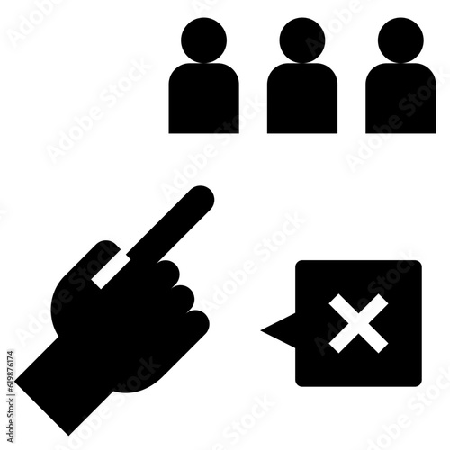 judgmental glyph style icon