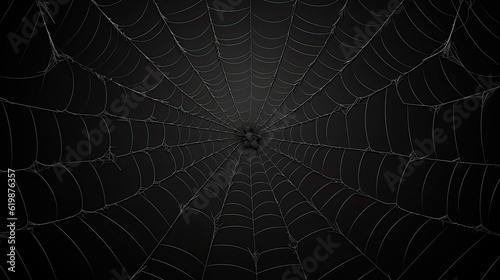 spider web with sticky tangled lines  forming a spooky and eerie frame perfect for Halloween