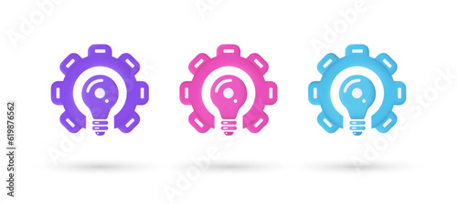 3d editable illustration methodology icon purple, pink and blue, 3d, vector, suitable for web illustrations, hero pages, landing pages. 3d development modelling icon.