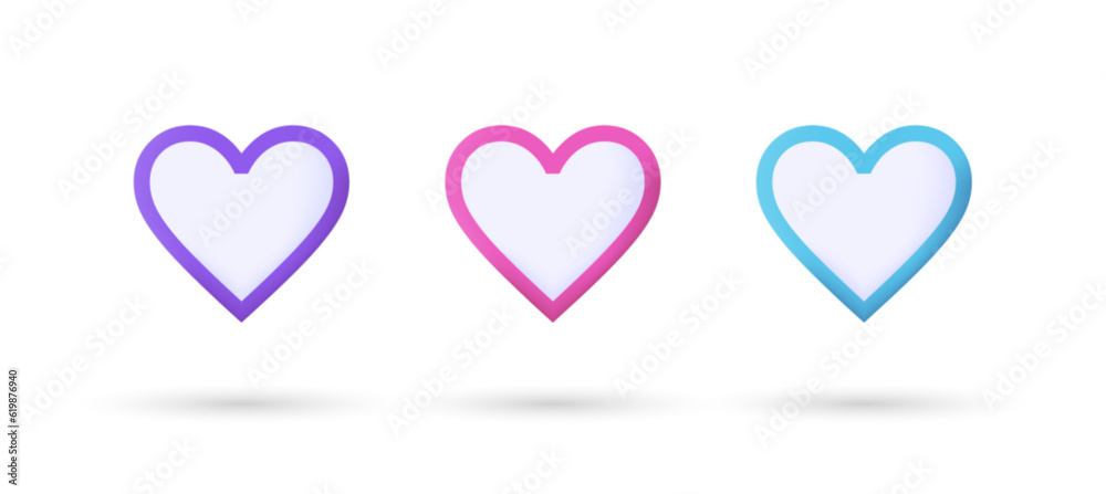 3d editable illustration heart symbol purple, pink and blue, 3d, vector, suitable for web illustrations, hero pages, landing pages. Love icon. 3d editable illustration heart symbol purple, pink and blue, 3d, vector, suitable for web illustrations, hero pages, landing pages. Love icon.
