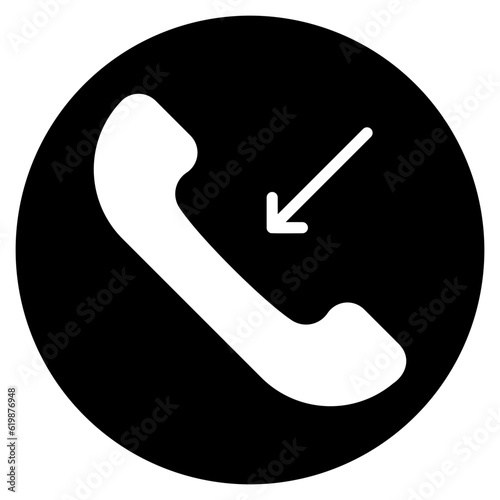 incoming call glyph icon