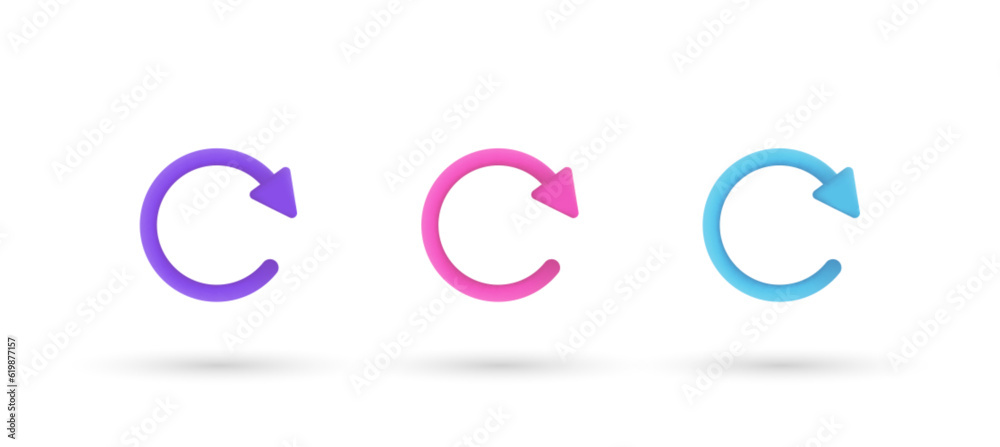 3d editable illustration reload icon vector purple, pink and blue, 3d, vector, suitable for web illustrations, hero pages, landing pages. Rotation icon symbol. 3d editable illustration reload icon vector purple, pink and blue, 3d, vector, suitable for web illustrations, hero pages, landing pages. Rotation icon symbol.