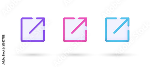 3d editable illustration open in new purple, pink and blue, 3d, vector, suitable for web illustrations, hero pages, landing pages. External Link Icon, Linear Icon, Load More.