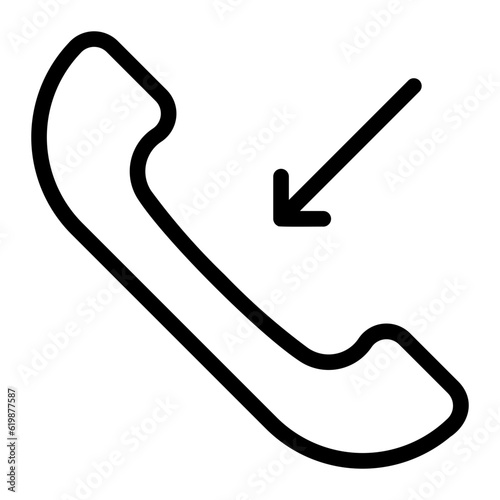 incoming call line icon