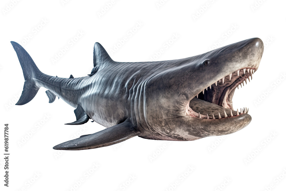 Naklejka premium shark on transparent background (PNG). Generative AI.