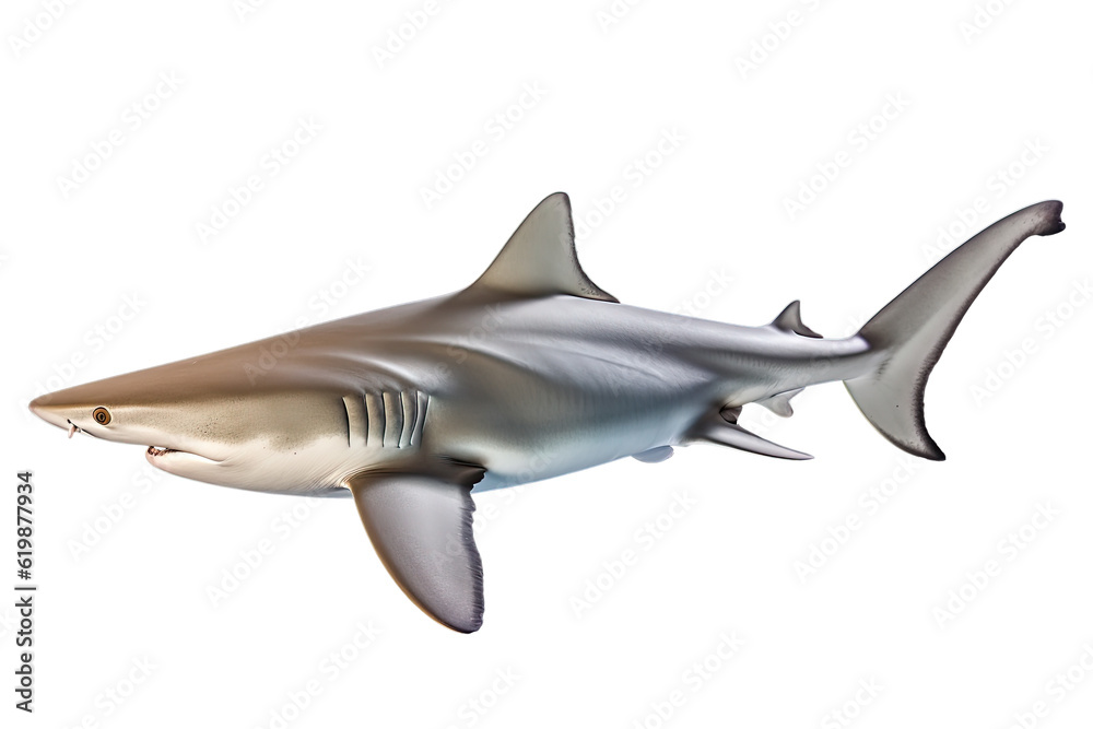 shark on transparent background (PNG). Generative AI. shark on transparent background (PNG). Generative AI.
