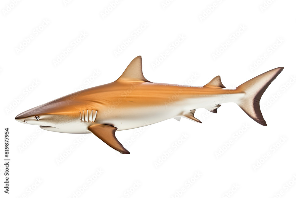 Naklejka premium shark on transparent background (PNG). Generative AI.