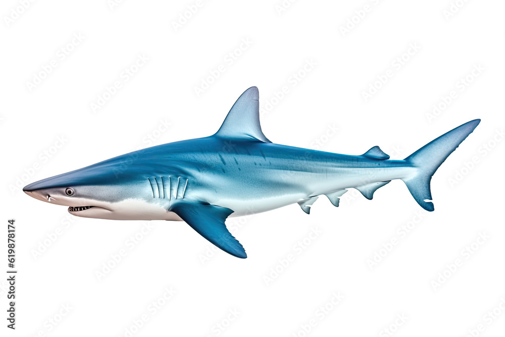 shark on transparent background (PNG). Generative AI. shark on transparent background (PNG). Generative AI.