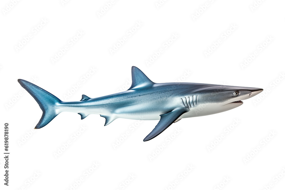 shark on transparent background (PNG). Generative AI. shark on transparent background (PNG). Generative AI.