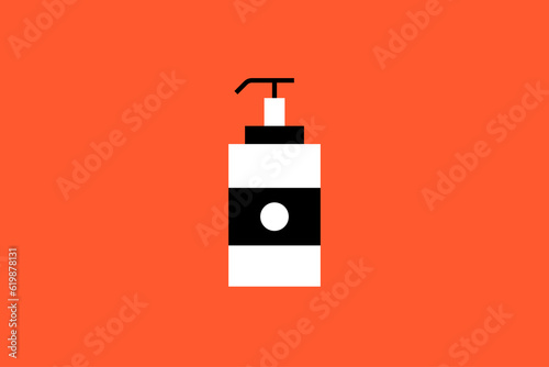 Vector antiseptic illustration in flat design style, geometric disinfectant icon.