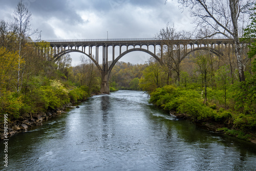 Brecksville-Northfield High Level Bridge in Cuyahoga Valley National Park in Ohio. Cuyahoga River photo