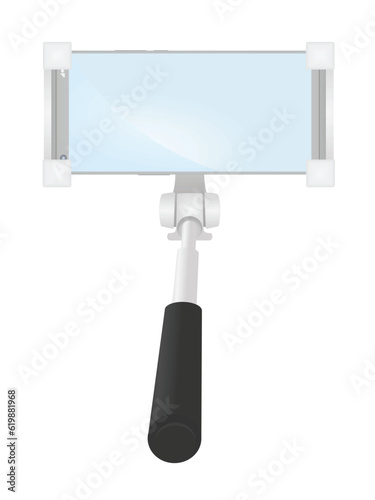 Selfie stick monopod. vector illustration