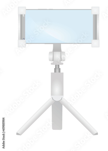 Selfie stick monopod. vector illustration