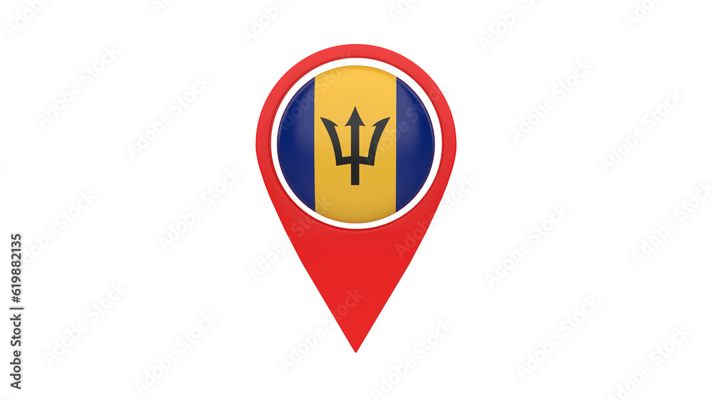 Location mark with country flag (Barbados) Location mark with country flag (Barbados)