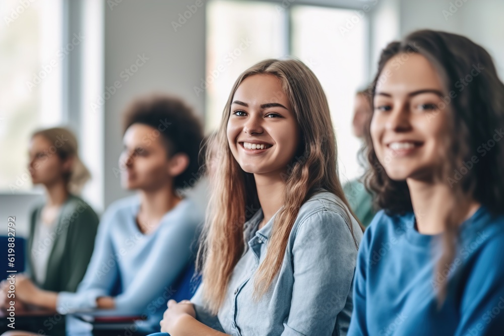 student education class lecture university college school classroom study woman group learning young lesson studying man female sitting classmate learn generative ai student education class lecture university college school classroom study woman group learning young lesson studying man female sitting classmate learn generative ai