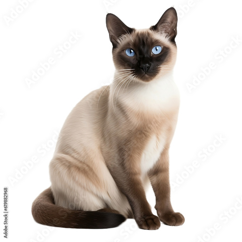 Wallpaper Mural siamese cat isolated on transparent background