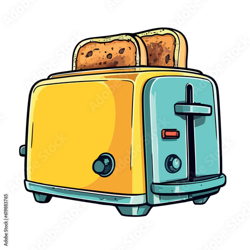 bread in a toaster appliance icon