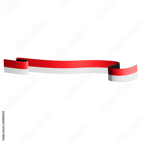 Indonesia 3d flag ribbon