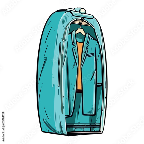 Modern wardrobe for suits icon