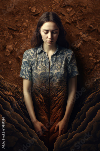 woman and soil pop surrealism
