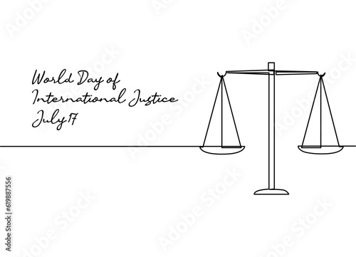 line art of world day of international justice good for world day of international justice celebrate. line art. illustration.