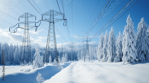 Electricity transmission towers Generative AI