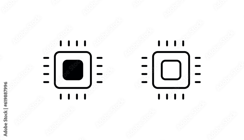 Chip icon design with white background stock illustration Chip icon design with white background stock illustration