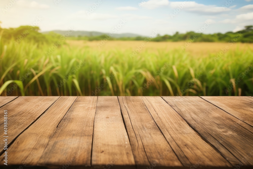 ai generated an image of an empty wooden table backgroundRusticBlurred Grassland ai generated an image of an empty wooden table backgroundRusticBlurred Grassland