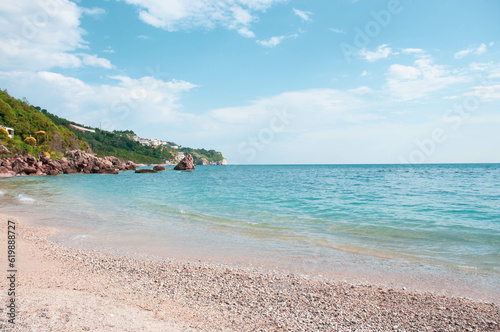 View on Drobni Pijesak beach  Montenegro.