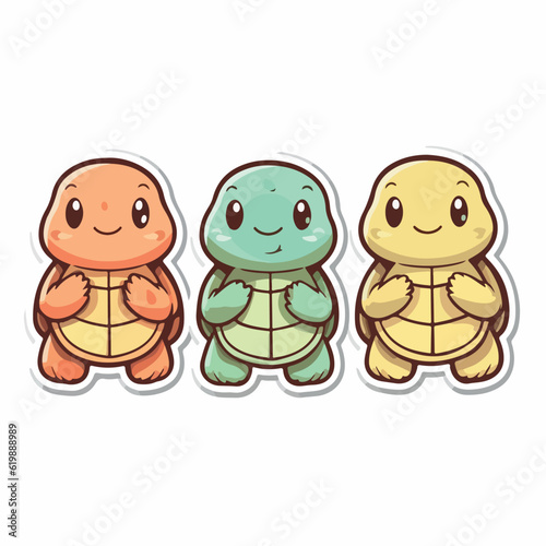 Vector silhouette of a turtle isolated. 2d vector flat illustration in doodle cartoon sstyle. Logo, icon style