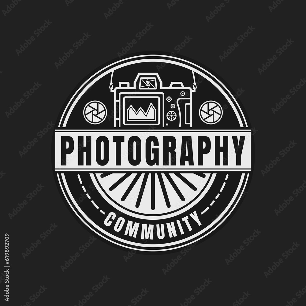 Minimalist Vector Camera Logo Template. Back Side Camera Illustration ...