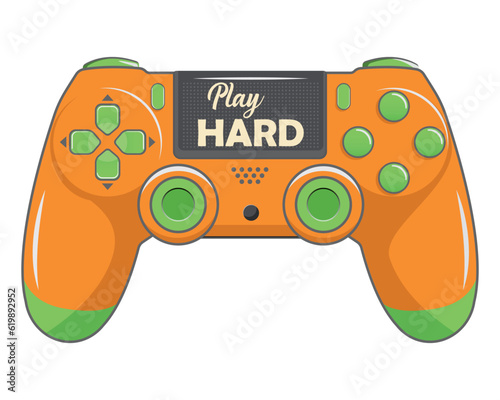 Joystick Controller, Analog Joystick, and Game Pad Stick Illustration.For t-shirt prints and other uses.
