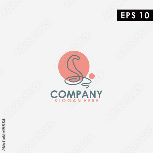 Line Of Snake Logo Design Modern Vector Template. Snake Icon. Snake. Vector Illustration