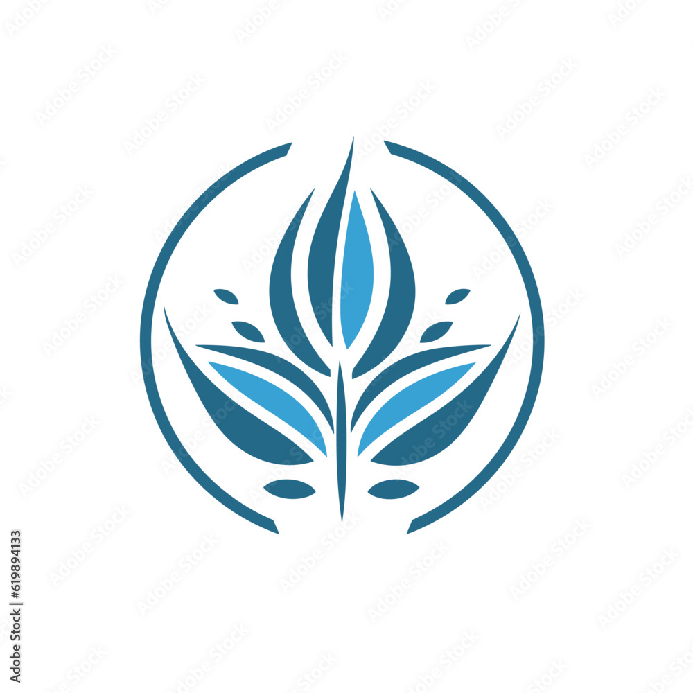 illustration of a leaf vector logo illustration of a leaf vector logo